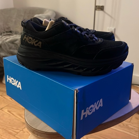 Hoka Shoes - Hoka sneakers, collaboration with Engineered Garments, black with calf hair
